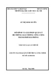 Tóm tắt Luận án Tiến sĩ Quản lý đô thị và công trình: Mô hình và giải pháp quản lý hệ thống giao thông công cộng thành phố Hải Phòng