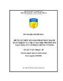 Luận văn Thạc sĩ Quản trị kinh doanh: Đề xuất một số giải pháp đẩy mạnh xuất khẩu cá tra vào thị trường EU tại Công ty cổ phần Hùng Vương