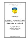 Luận văn Thạc sĩ Quản trị kinh doanh: Đánh giá mức độ hài lòng của khách hàng đối với chất lượng dịch vụ của xe máy Honda tại tỉnh Bến Tre