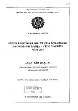 Luận văn Thạc sĩ Quản trị kinh doanh: Chiến lược kinh doanh của Ngân hàng Sacombank Bà Rịa - Vũng Tàu đến năm 2015