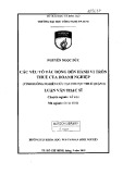 Luận văn Thạc sĩ Quản trị kinh doanh: Các yếu tố tác động đến hành vi trốn thuế của doanh nghiệp