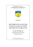 Luận văn Thạc sĩ Quản trị kinh doanh: Hoàn thiện công tác quản trị bán hàng tại Công ty cổ phần Thực phẩm Công nghệ Sài Gòn