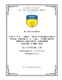 Luận văn Thạc sĩ Quản trị kinh doanh: Các yếu tố ảnh hưởng đến hành vi mua căn hộ chung cư của người tiêu dùng trên địa bàn TP Hồ Chí Minh giai đoạn 2006 – 2012