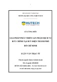 Luận văn Thạc sĩ Quản trị kinh doanh: Giải pháp phát triển sản phẩm dịch vụ bưu chính tại Bưu Điện Tp.Hồ Chí Minh