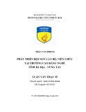 Luận văn Thạc sĩ Quản trị kinh doanh: Phát triển đội ngũ cán bộ, viên chức trường Cao đẳng nghề tỉnh Bà Rịa – Vũng Tàu