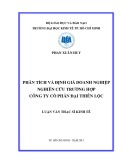 Luận văn Thạc sĩ Kinh tế: Phân tích và định giá doanh nghiệp nghiên cứu trường hợp Công ty cổ phần Đại Thiên Lộc