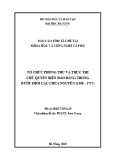 Báo cáo tóm tắt đề tài khoa học và công nghệ cấp Bộ: Tổ chức phòng thủ và thực thi chủ quyền biển đảo Đàng Trong dưới thời các chúa Nguyễn