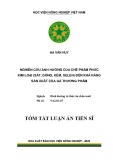 Tóm tắt Luận án Tiến sĩ: Nghiên cứu ảnh hưởng của chế phẩm phức kim loại (sắt, đồng, kẽm, selen) đến khả năng sản xuất của gà thương phẩm