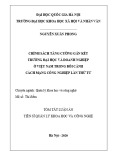 Tóm tắt Luận án Tiến sĩ Quản lý khoa học và công nghệ: Chính sách tăng cường gắn kết trường đại học và doanh nghiệp ở Việt Nam trong bối cảnh Cách mạng công nghiệp lần thứ tư