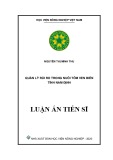 Luận án Tiến sĩ Nông nghiệp: Quản lý rủi ro trong nuôi tôm ven biển tỉnh Nam Định