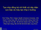 Bài giảng Tạo nhịp đồng bộ nhĩ-thất với dây điện cực kép và máy tạo nhịp 2 buồng