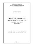 Tóm tắt Luận án Tiến sĩ Ngữ văn: Thơ nữ việt nam sau 1975 những tìm tòi và cách tân