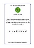 Luận án Tiến sĩ: Nghiên cứu khai thác nguồn gen cây vừng phục vụ chọn tạo giống vừng năng suất hạt và hàm lượng dầu cao cho vùng đất cát pha ven biển tỉnh Nghệ An