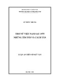 Luận án Tiến sĩ Ngữ văn: Thơ nữ Việt Nam sau 1975, những tìm tòi và cách tân