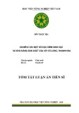 Tóm tắt Luận án Tiến sĩ: Nghiên cứu một số đặc điểm sinh học và khả năng sản xuất của vịt Cổ Lũng, Thanh Hóa