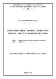 Doctoral Thesis in Philosophy of Education: Develop STEM teaching integration competence for pre-service chemistry teachers