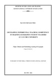 Summary of Doctoral Thesis of Education Science: Developing experiential teaching competence in training Geography student-teachers at Can Tho University