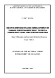 Summary of the Doctoral Thesis in Philosophy of Education: Develop the competence of teaching chemical experiment for pedagogical students through the module “The practical experiment about teaching chemistry method in high school