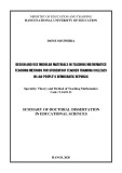 Summary of Doctoral Dissertation in Educational Science: Designing and using modular materials in teaching Mathematics Teaching Methods for students in the pedagogical colleges in Lao People's Democratic Republic