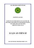 Luận án Tiến sĩ: Nghiên cứu sự di động đạm của các loại phân viên nhả chậm và ảnh hưởng của chúng đến sinh trưởng, phát triển, năng suất ngô trồng trên đất đỏ vàng Lào Cai