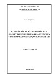 Luận văn Thạc sĩ Công nghệ thông tin: Lập dự án đầu tư xây dựng phần mềm quản lý tài sản hệ thống thoát nước của thành phố Hà Nội ứng dụng công nghệ GIS