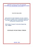 Summary of doctoral thesis: Research on the working of soil cement columns in combination with high strength geogrid when dealing with soft ground in traffic construction