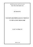 Luận văn Thạc sĩ Công nghệ thông tin: Xây dựng hệ thống quản lý Nhân sự và Tiền Lương trong ERP