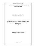 Khóa luận tốt nghiệp đại học ngành Triết học: Quan niệm về tự do của Immanuel Kant