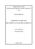 Luận văn Thạc sĩ Triết học: Ảnh hưởng của phật giáo đến lối sống của người Việt Nam hiện nay