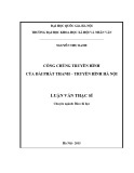 Luận văn Thạc sĩ Báo chí học: Công chúng truyền hình của đài phát thanh - truyền hình Hà Nội