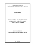 Luận văn Thạc sĩ Lịch sử: Đảng bộ huyện Đồng Hỷ (Thái Nguyên) lãnh đạo phát triển nông nghiệp từ năm 2000 đến năm 2013