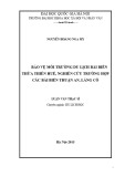 Luận văn Thạc sĩ Du lịch học: Bảo vệ môi trường du lịch bãi biển Thừa Thiên Huế, nghiên cứu trường hợp các bãi biển Thuận An, Lăng Cô