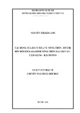 Luận văn Thạc sĩ chuyên ngành Xã hội học: Tác động của di cư mùa vụ nông thôn - đô thị đến đời sống gia đình nông thôn