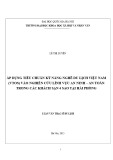 Luận văn Thạc sĩ Du lịch: Áp dụng tiêu chuẩn kỹ năng nghề du lịch Việt Nam (VTOS) vào nghiên cứu lĩnh vực an ninh – an toàn trong các khách sạn 4 sao tại Hải Phòng