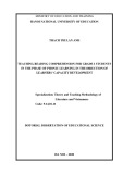 Dotorial Dissertation of Educational Science: Teaching reading comprehension for grade 1 students in the phase of phonic learning in the direction of learners’ capacity development