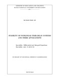 Summary of Doctoral Thesis in Mathematics: Stability of nonlinear time delay systems and their applications