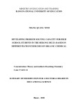 Summary of Dissertation for a Doctoral degree in Educational Science: Developing problem solving capacity for high school students in the Mekong Delta based on differentiation exercises of organic chemical