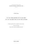 Tóm tắt Luận án Tiến sĩ Vật lý: Các đặc tính khuếch tán và dẫn điện của các vật liệu oxit có cấu trúc fluorit