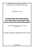 Doctoral Thesis in Philosophy of Education: Developing integrated themes teaching competencies for pre-service chemistry teachers in through teaching subjects of Philosophy and Education Method in Chemistry