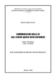 Doctor Thesis Summary of Psychology: Communication skills of call center agents with customers