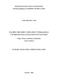 Summary of Doctoral Thesis in Education: Teaching the subject “Education” in pedagogical universities simulated elements of television