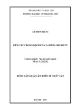 Tóm tắt Luận án Tiến sĩ Ngữ văn: Kết cấu trong kịch của Samuel Beckett
