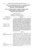 Vai trò của tín ngưỡng thờ mẫu đối với “an ninh tinh thần” của người Việt trong đời sống xã hội hiện nay (Qua khảo sát trên địa bàn Hà Nội)