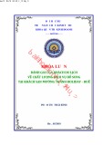 Khóa luận tốt nghiệp Quản trị kinh doanh: Đánh giá của khách du lịch về chất lượng dịch vụ bổ sung tại khách sạn Mường Thanh Holiday-Huế