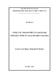 Luận văn Thạc sĩ Lịch sử Đảng: Công tác thanh niên của Đảng bộ tỉnh Bắc Ninh từ năm 1997 đến năm 2010