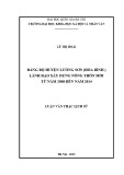 Luận văn Thạc sĩ Lịch sử: Đảng bộ huyện Lương Sơn (Hòa Bình) lãnh đạo thực hiện xây dựng nông thôn mới từ năm 2008 đến năm 2014