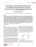 Thẩm định quy trình xác định đồng thời Zidovudin và Lamivudin trên hệ chất mang nano dendrimer G3.0-F127@AZT/3TC bằng phương pháp HPLC-PDA