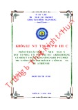 Khóa luận tốt nghiệp Tài chính Ngân hàng: Phân tích các nhân tố ảnh hưởng đến quyết định gửi tiền tiết kiệm của khách hàng cá nhân tại Ngân hàng Nông nghiệp và Phát triển Nông thôn chi nhánh Bắc Sông Hương - Thừa Thiên Huế