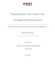 A thesis submitted in fulfilment of the requirements for the degree of Master of Applied Science: Designing protic ionic liquids to be compatible with biomolecules