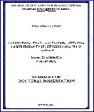 Summary of Doctoral Dissertation Economics: Labor productivity and factors affecting labor productivity in the Food industry in Vietnam